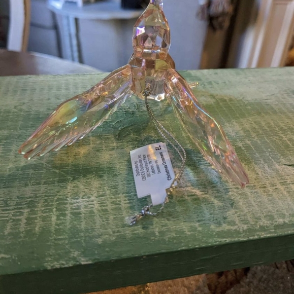 New Beautiful Peachy Iridescent Hummingbird Hanging Decor - Picture 7 of 7